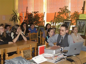 Spotkanie z młodzieżą szkolną w Knurowie.
